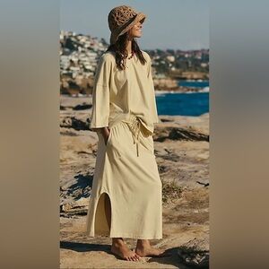 FREE PEOPLE 🔥Wes Skirt Set Flax Straw Small ❤️NWT❤️
